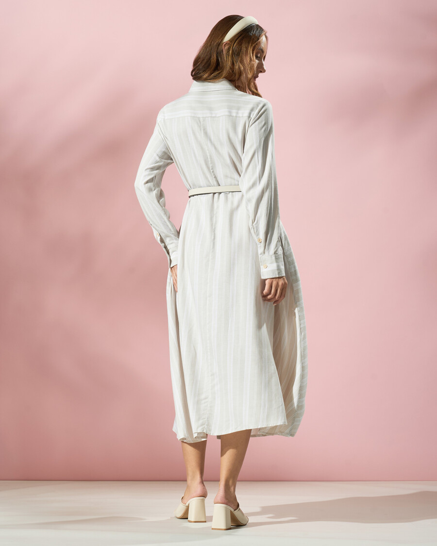 vestido maxi a rayas